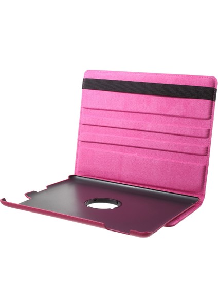 Litchi Cilt Pu Deri 360 Derece Döner Standı Folio iPad 4 3 2 Rose Elastik Bantlı Tablet Kılıfı (Yurt Dışından)