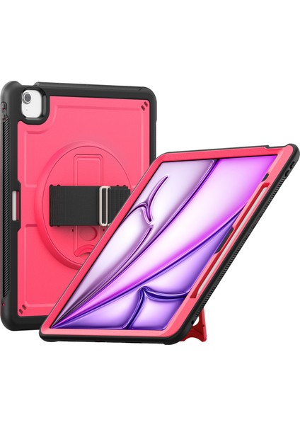 iPad Air 13 (2024) Stand Case Pc Tpu Omuz Askılı Tablet Kılıfı (Yurt Dışından)