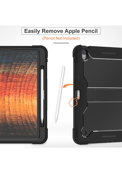 iPad Air 13 (2024) Tekme Standı Silikon Pc Yüksek Darbeye Dayanıklı Tablet Kılıfı (Yurt Dışından)