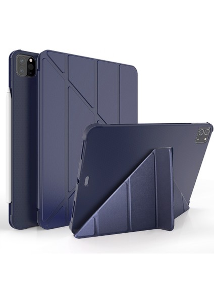 iPad Pro 11 Inç (2021 2020 2018) Üç Katlı Standlı Deri Koruyucu Kalem Yuvalı Tablet Kılıfı (Yurt Dışından) fiyatları