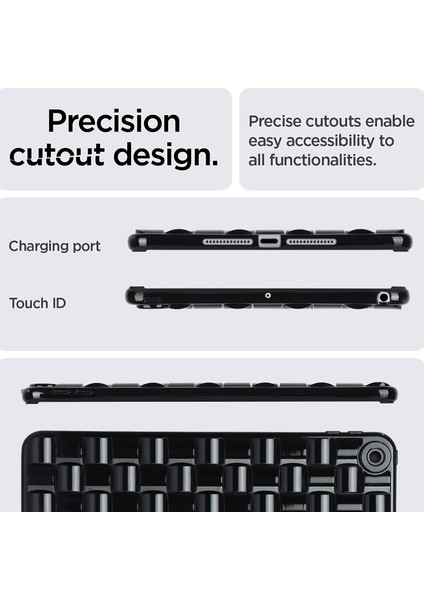 iPad 10.2 (2019 2020 2021) Yumuşak Tpu Koruyucu Dokuma Doku Kaymaz Tablet Kılıfı (Yurt Dışından)