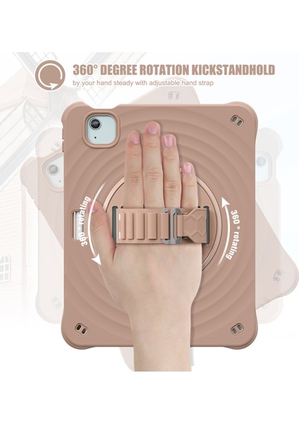 iPad Air 11 (2024) Standı Tpu Pc Silikon Latte Tablet Kılıfı (Yurt Dışından)