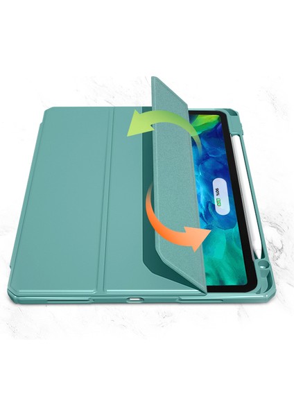 iPad Pro 11 (2021 2020 2022) Pc Tpu Otomatik Uyandırma uyku Koruyucu ile Kalem Yuvası Tablet Kılıfı (Yurt Dışından)