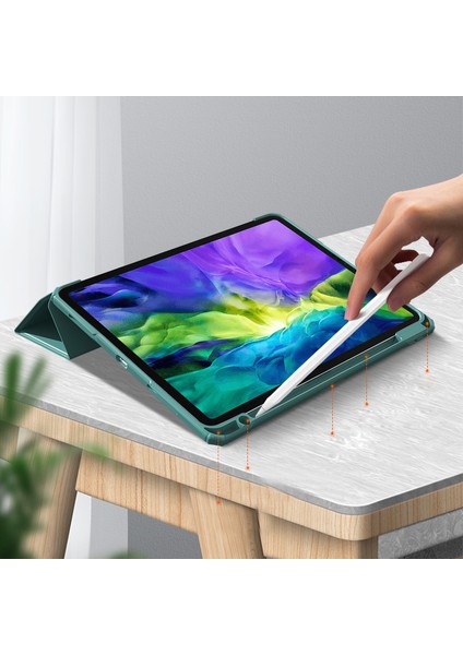 iPad Pro 11 (2021 2020 2022) Pc Tpu Otomatik Uyandırma uyku Koruyucu ile Kalem Yuvası Tablet Kılıfı (Yurt Dışından)