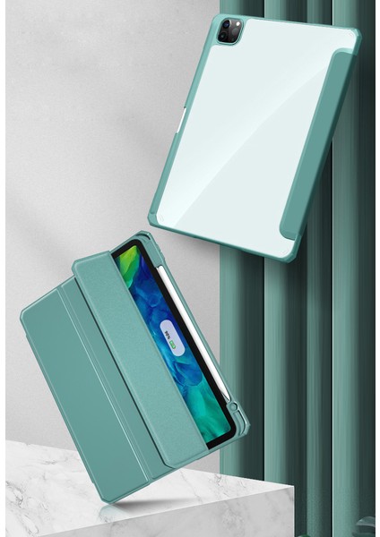 iPad Pro 11 (2021 2020 2022) Pc Tpu Otomatik Uyandırma uyku Koruyucu ile Kalem Yuvası Tablet Kılıfı (Yurt Dışından)