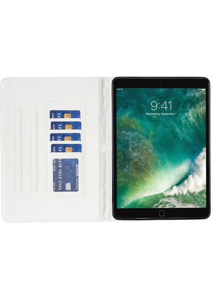 iPad 10.2 (2019 2020 2021) Baskılı Pu Deri Kart Tutucu Folio Standı Tablet Kılıfı (Yurt Dışından)