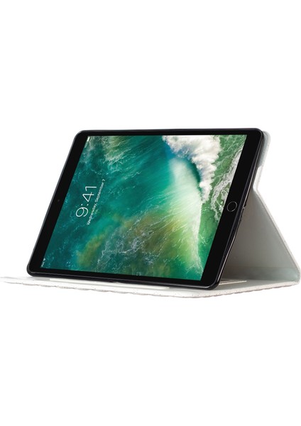 iPad 10.2 (2019 2020 2021) Baskılı Pu Deri Kart Tutucu Folio Standı Tablet Kılıfı (Yurt Dışından)