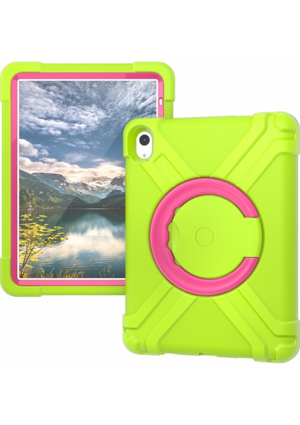 iPad 10.9 (2022) 360 Derece Dönme Tekme Standı Askeri Koruması Pc Tpu Çim i Tablet Kılıfı (Yurt Dışından) fiyatları