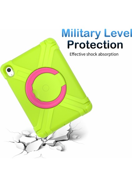 iPad 10.9 (2022) 360 Derece Dönme Tekme Standı Askeri Koruması Pc Tpu Çim i Tablet Kılıfı (Yurt Dışından) fırsatları