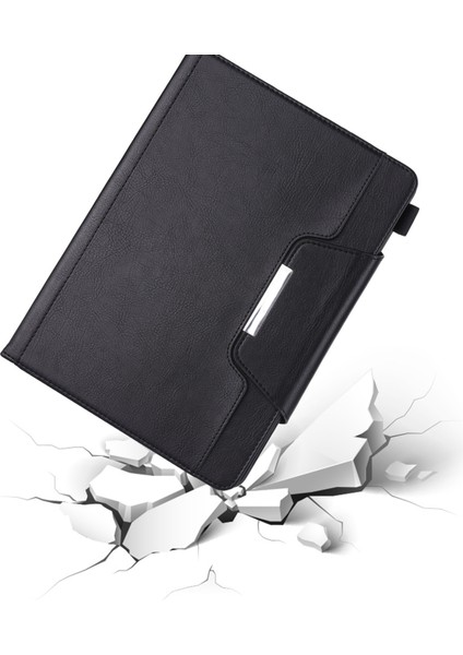 Metal Toka Cüzdan Standı iPad 10.2 (2019 2020 2021) Kalem Yuvalı Deri Akıllı Tablet Kılıfı (Yurt Dışından)