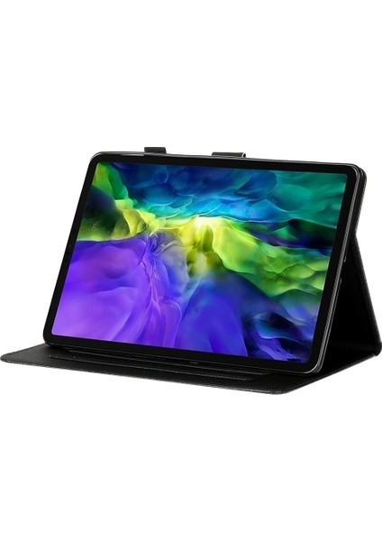 iPad Pro 11 (2024) Kart Yuvası Standı Işıltılı Pu Deri Tablet Kılıfı (Yurt Dışından)