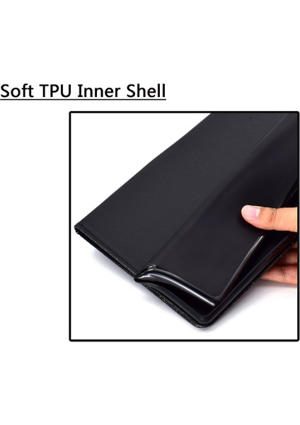 iPad Pro 11 (2024) Kart Yuvası Standı Işıltılı Pu Deri Tablet Kılıfı (Yurt Dışından)