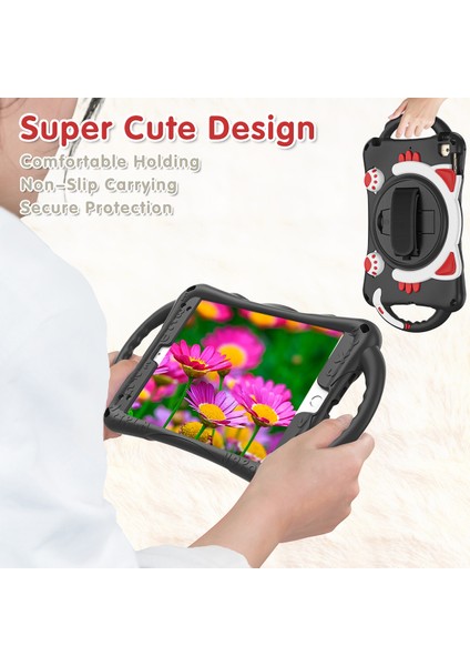 360 Derece Dönebilen Dahili Standı Pc Saplı Silikon iPad Mini El Tutacağı (2019) 7 9 Inç mini 4 3 2 1 Tablet Kılıfı (Yurt Dışından) modelleri