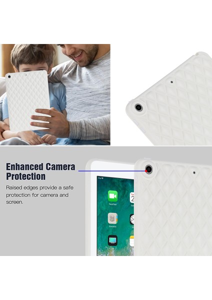 iPad 9.7 Inç (2017 2018) Arka Yumuşak Tpu Eşkenar Dörtgen Desenli Tablet Kılıfı (Yurt Dışından) indirimleri