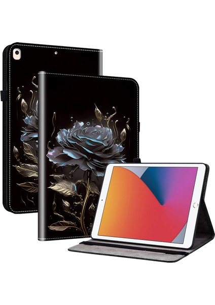 iPad Air (2013) AIR 2 ipad 9.7 Inç (2017 2018) Kalem Yuvalı Deri Kart Tutucu Tablet Kılıfı (Yurt Dışından)