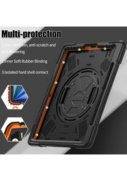 iPad Air 11 (2024) Döner El Kayışı Standı Tpu Pc Silikon Tablet Kılıfı (Yurt Dışından) fırsatları