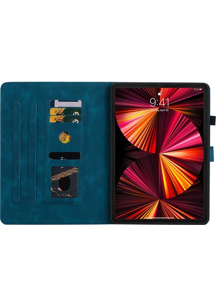 iPad Pro 12.9 (2020 2021 2022) Çiçek Baskı Pu Deri Çevirin Tablet Kılıfı (Yurt Dışından)