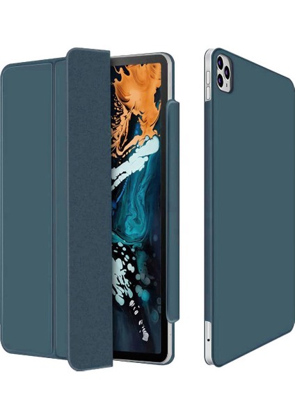 iPad Air 13 (2024) Pu Deri Otomatik Uyandırma uyku ile Üç Katlı Stand Tablet Kılıfı (Yurt Dışından)