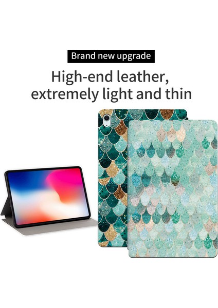 iPad Air 11 (2024) IPAD Air (2022 2020) Desenli Baskı Deri Stand Desen Tablet Kılıfı (Yurt Dışından)