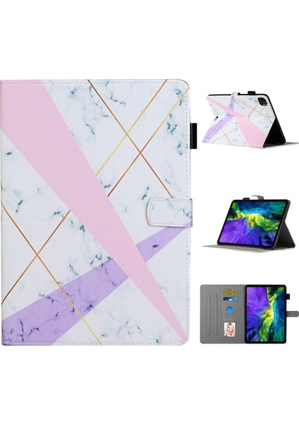 iPad Pro 11 Inç (2022 2021 2020 2018) Desen Baskı Deri Kart Yuvası ve Tablet Kılıfı (Yurt Dışından)