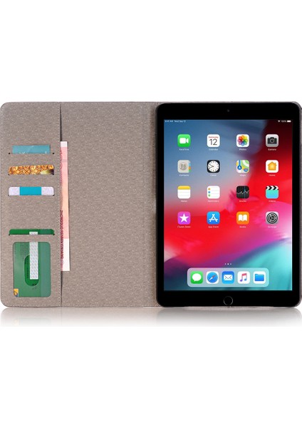 iPad 9.7 Inç (2018 2017) Otomatik Uyandırma uyku ile Deri Çapraz Doku Tablet Kılıfı (Yurt Dışından)