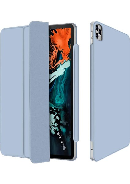 iPad Air 13 (2024) Pu Deri Otomatik Uyandırma uyku ile Üç Katlı Stand Tablet Kılıfı (Yurt Dışından)