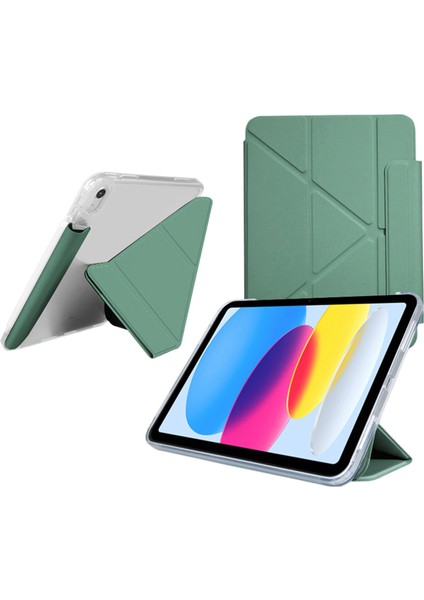 iPad Air 11 (2024) Origami Standı Pu Deri Arka Kalem Tutucu Tablet Kılıfı (Yurt Dışından)