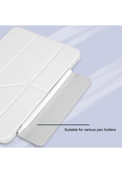 iPad Air 11 (2024) Origami Standı Pu Deri Arka Kalem Tutucu Tablet Kılıfı (Yurt Dışından)