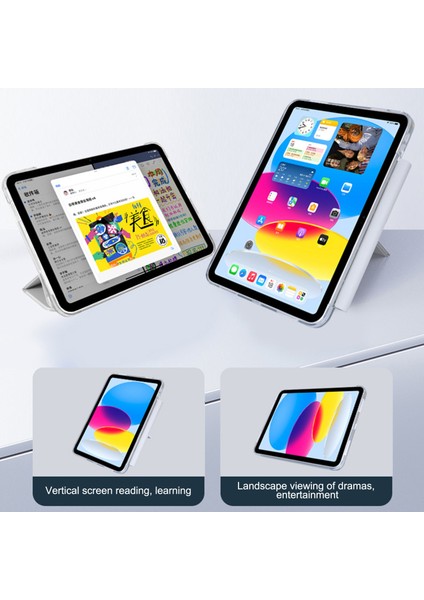 iPad Air 11 (2024) Origami Standı Pu Deri Arka Kalem Tutucu Tablet Kılıfı (Yurt Dışından)