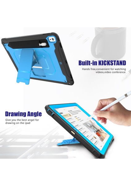 Pc Tpu iPad Air 10 5 Inç (2019) Standlı Hibrit Koruyucu Tablet Kılıfı (Yurt Dışından)