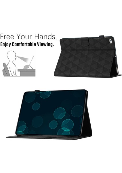 iPad Mini mini 2 mini 3 mini 4 mini (2019) 7.9 Inç Deri Standı Elmas Doku Tablet Kılıfı (Yurt Dışından)