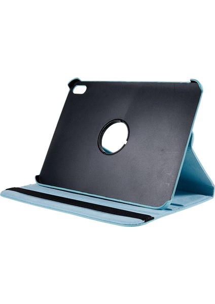iPad 10.9 (2022) Koruyucu Döner Stand Pu Deri Elastik Bantlı Tablet Kılıfı (Yurt Dışından)