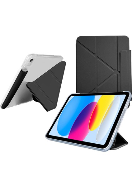 iPad Air 11 (2024) Origami Standı Pu Deri Arka Kalem Tutucu Tablet Kılıfı (Yurt Dışından)
