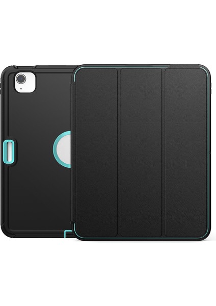 iPad Pro 12.9 Için Pu Deri Otomatik Uyku/uyandırma Akıllı Tablet Kılıfı Pc+Tpu Koruyucu Standı Folyo Kapak ile Kalem Tutucu-Siyah/mavi (Yurt Dışından)