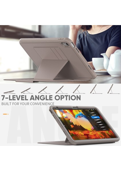 iPad 10.9 (2022) IPAD 10. Nesil Pu Deri Standı Kart Tutucu Akıllı Otomatik Uyku uyandırma ile Manyetik Tablet Kılıfı (Yurt Dışından)