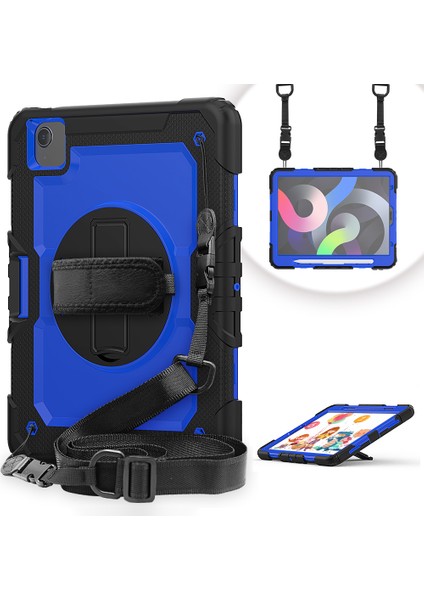 Apple iPad Pro 11 Inç Pc Silikon 360° Dönebilen Stand Kullanışlı Askılı ve Omuz Askılı Tablet Kılıfı (Yurt Dışından)