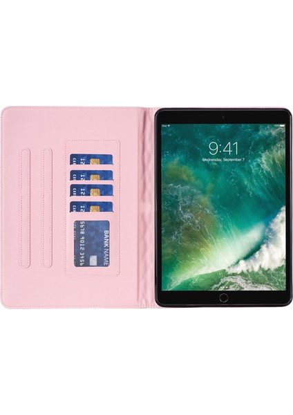 iPad 10.2 (2019 2020 2021) Baskılı Pu Deri Kart Tutucu Folio Standı Tablet Kılıfı (Yurt Dışından)