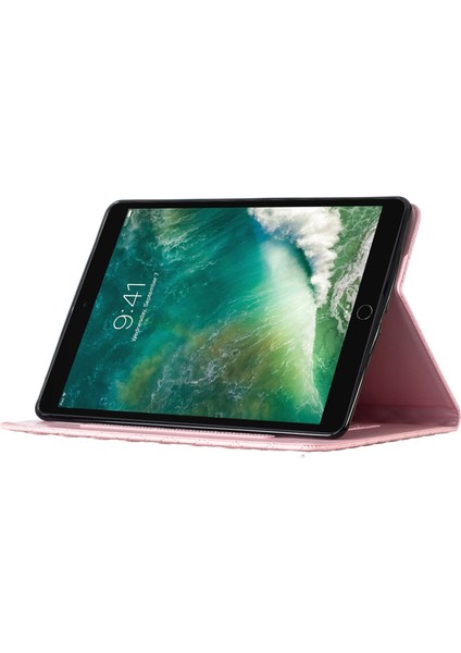 iPad 10.2 (2019 2020 2021) Baskılı Pu Deri Kart Tutucu Folio Standı Tablet Kılıfı (Yurt Dışından)