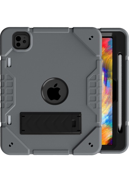 iPad Pro 11 (2024) M4 Standı Pc Tpu Kalem Yuvası ile Koruyucu Tablet Kılıfı (Yurt Dışından)