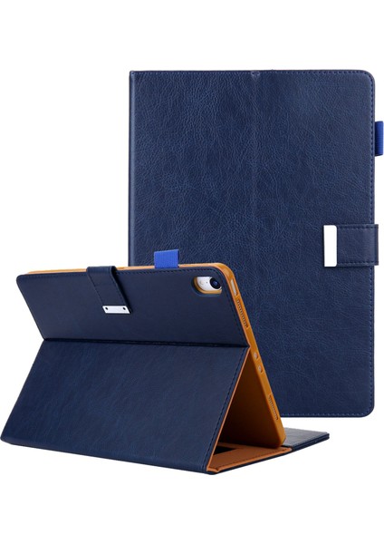 iPad 10.9 (2022) Metal Toka Cüzdan Standı Deri Koruyucu Safir Tablet Kılıfı (Yurt Dışından)