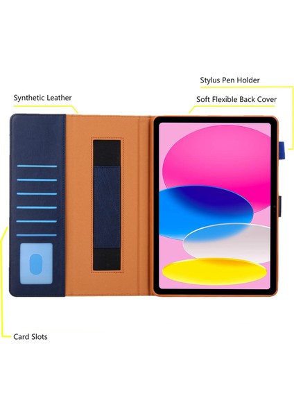 iPad 10.9 (2022) Metal Toka Cüzdan Standı Deri Koruyucu Safir Tablet Kılıfı (Yurt Dışından) fiyatları