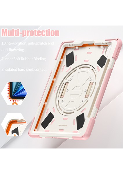 iPad Air 11 (2024) Döner El Kayışı Standı Tpu Pc Silikon Tablet Kılıfı (Yurt Dışından) fırsatları