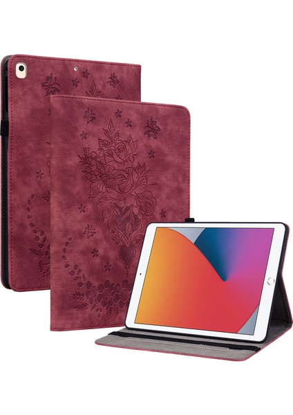 iPad 10.2 (2019 2020 2021) Akıllı Pu Deri Stand Baskılı Tablet Kılıfı (Yurt Dışından)
