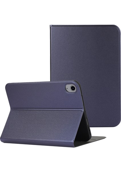 Çizilmez Düz Renk Pu Deri Koruyucu Folyo Apple iPad Mini (2021) MINI 6 Standlı Tablet Kılıfı (Yurt Dışından)