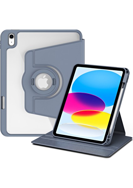 iPad 10.9 (2022) Akıllı Pu Deri Akrilik Döner Tekme Standı Koruyucu Tablet Kılıfı (Yurt Dışından)