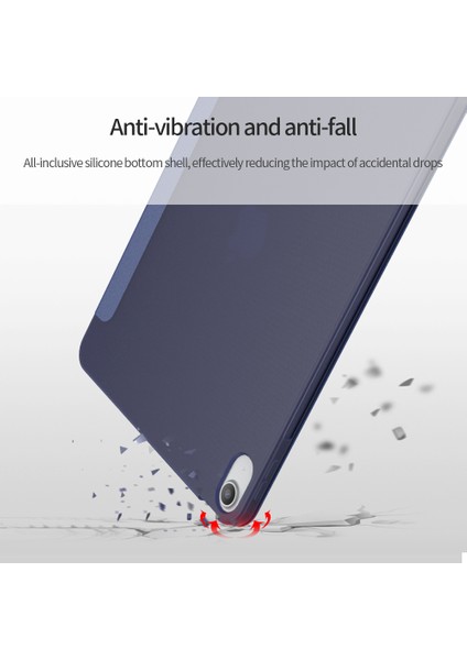 iPad Air (2020 2022) Üç Katlı Stand Pu Deri Tpu Tablet Kılıfı (Yurt Dışından)