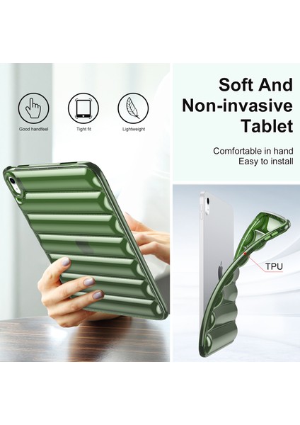 iPad Air (2020 2022) Tpu Yumuşak Dokunuş Aşağı Ceket Tamı Turuncu Tablet Kılıfı (Yurt Dışından)
