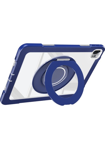 iPad Pro 11 (2022 2021 2020) Döner Standı Pc Silikon Düşmeyi Önleyici Lacivert Tablet Kılıfı (Yurt Dışından)