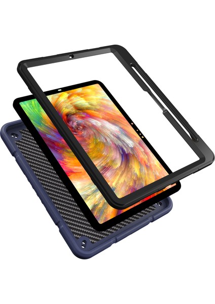 iPad Pro 11 (2024) M4 Standı Pc Tpu Kalem Yuvalı Koruyucu Lacivert Tablet Kılıfı (Yurt Dışından)