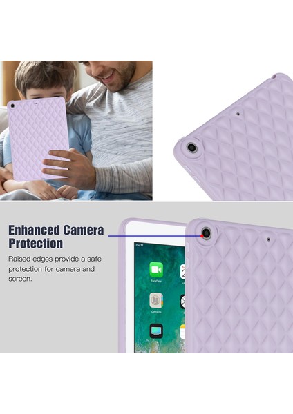 iPad 9.7 Inç (2017 2018) Arka Yumuşak Tpu Eşkenar Dörtgen Desenli Tablet Kılıfı (Yurt Dışından) indirimleri